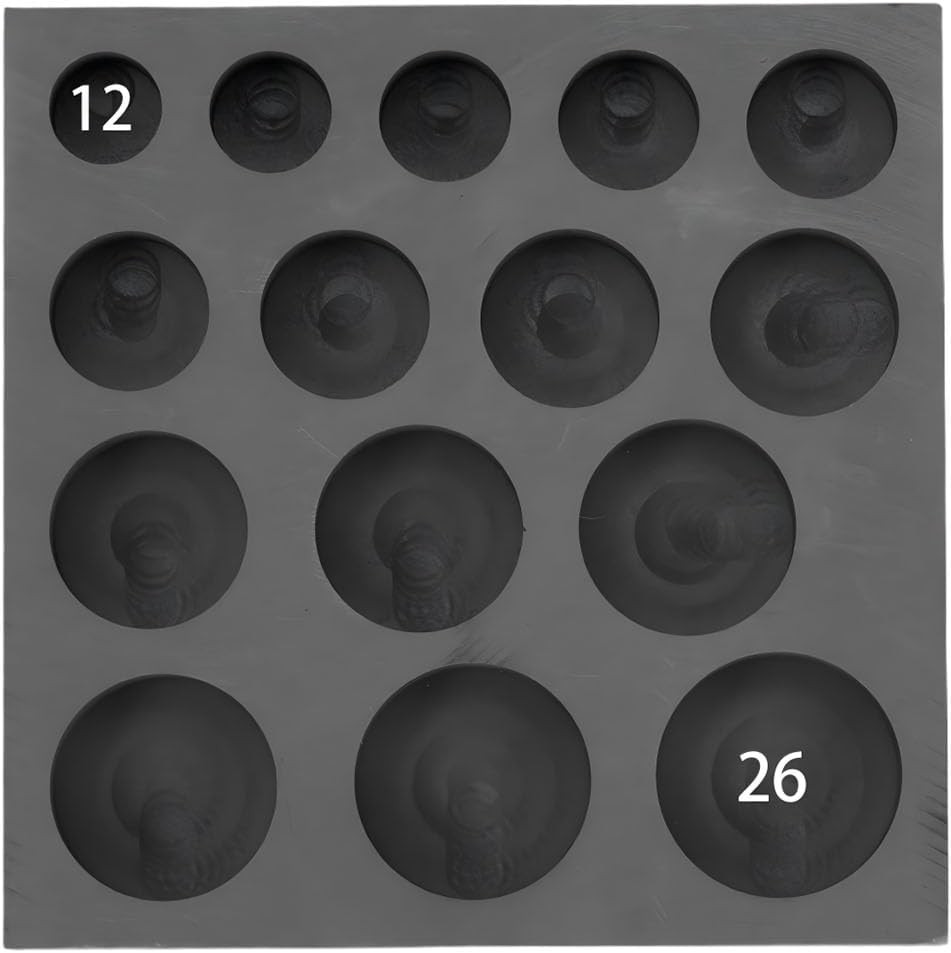 Graphite Mold 1PC for Casting Gold Silver Aluminum Copper Brass, High-Purity DI
