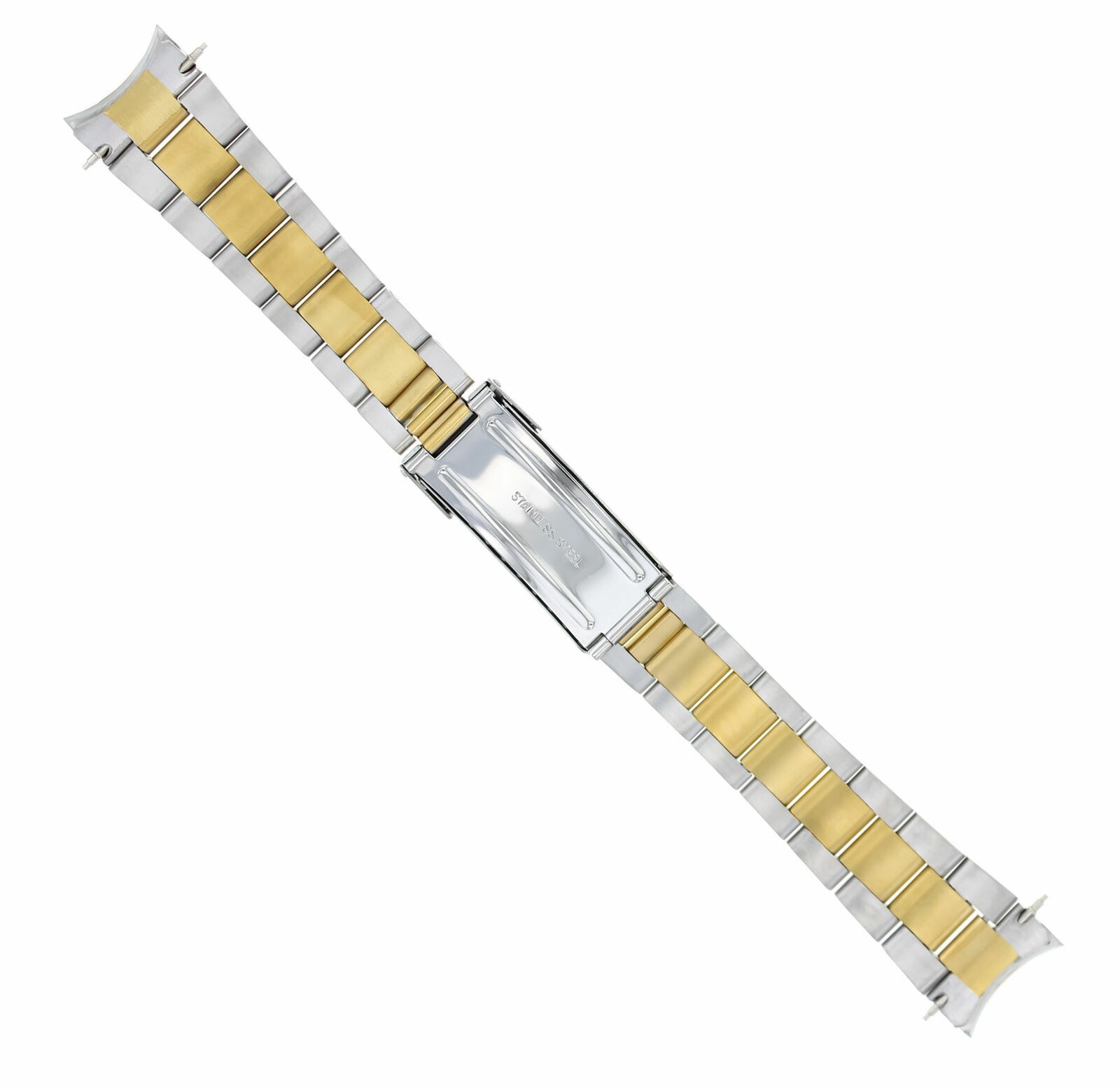 20MM OYSTER WATCH BAND FOR ROLEX SUBMARINER TWO TONE FLIP LOCK SOLID END LOOK