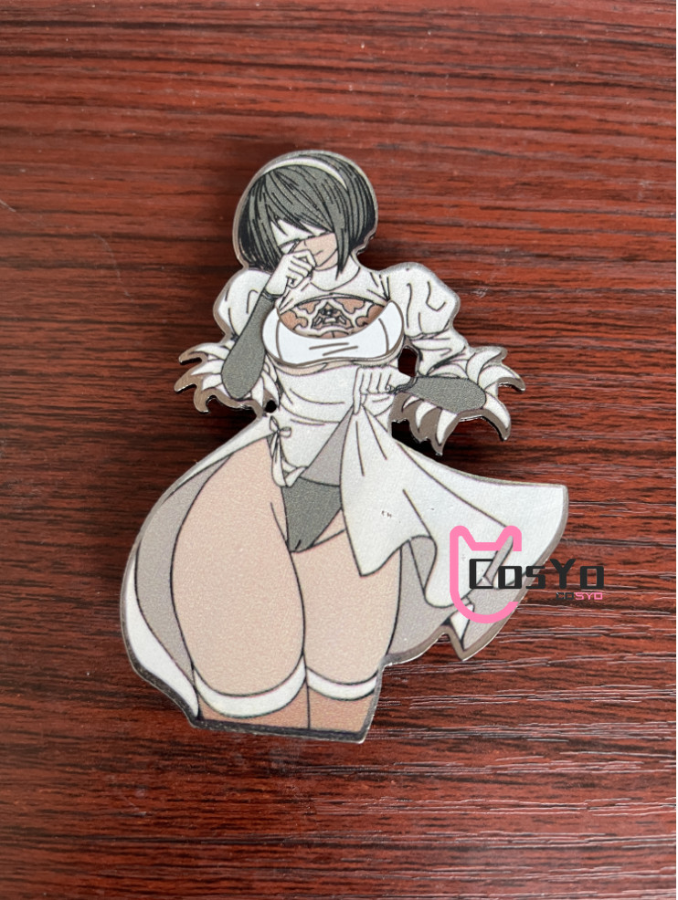 NieR:Automata 2B YoRHa No. 2 Type B Metal Badge Bags Button Brooch Cosplay Gift
