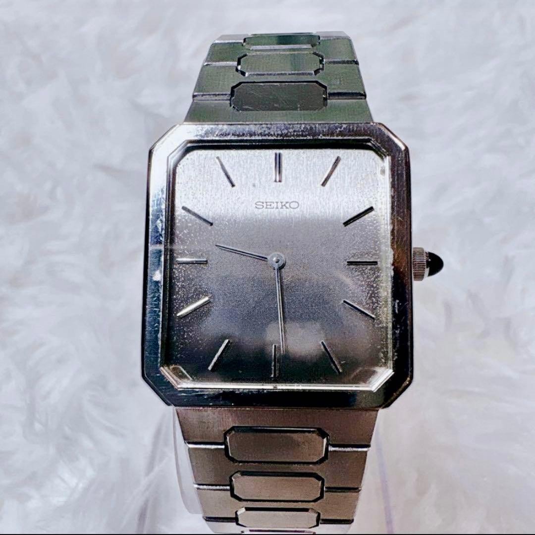 SEIKO Acier 2620-5080 Quartz Watch Gerald Genta Design Vintage 1980s