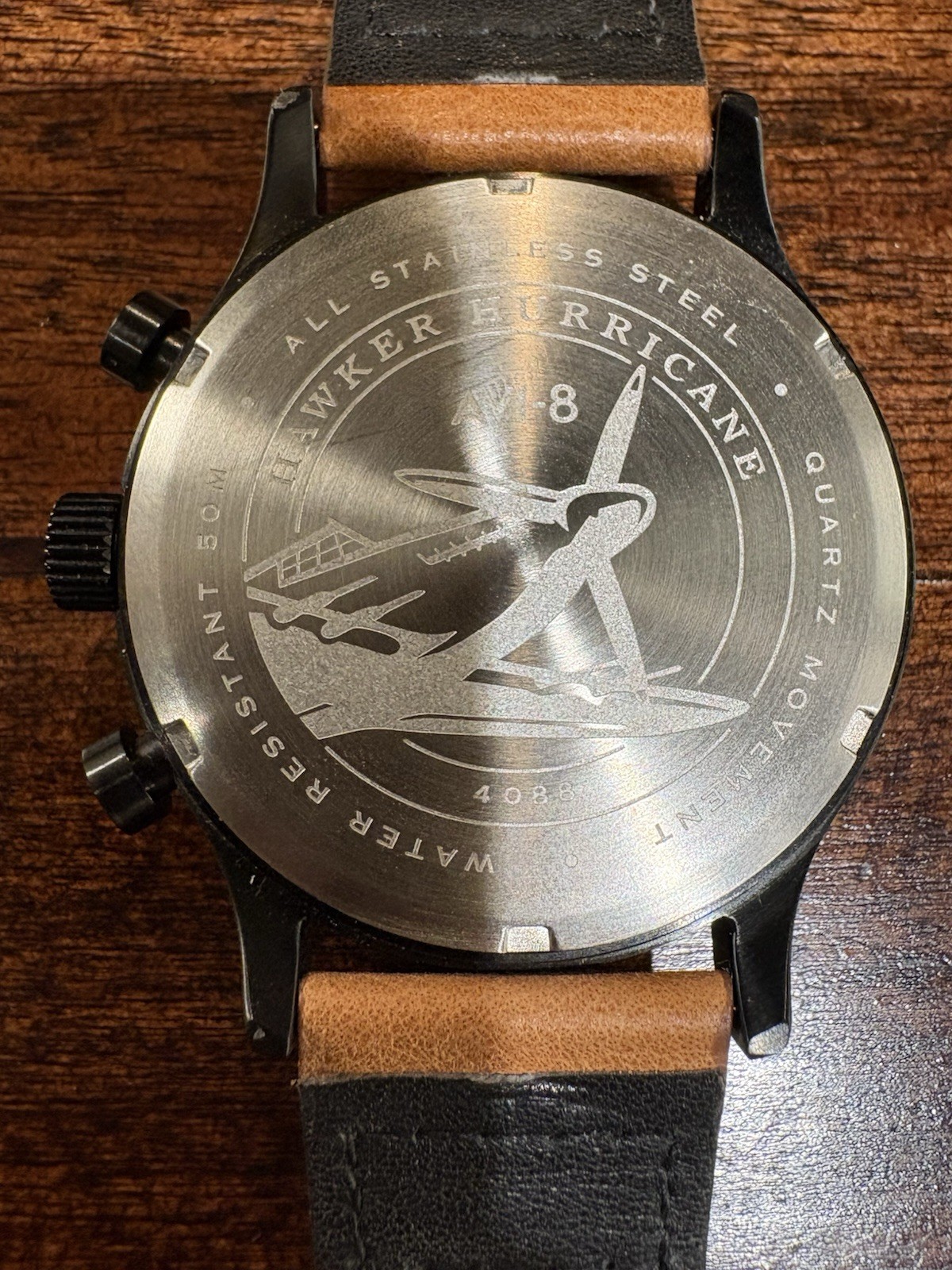 AVI-8 Hawker Hunter Hurricane Carey Duel Time Japanese Quartz Chronograph Watch