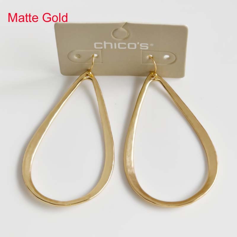 New Chicos Teardrop Drop Earrings Gift Chic Women Party Vacation Jewelry 2Colors