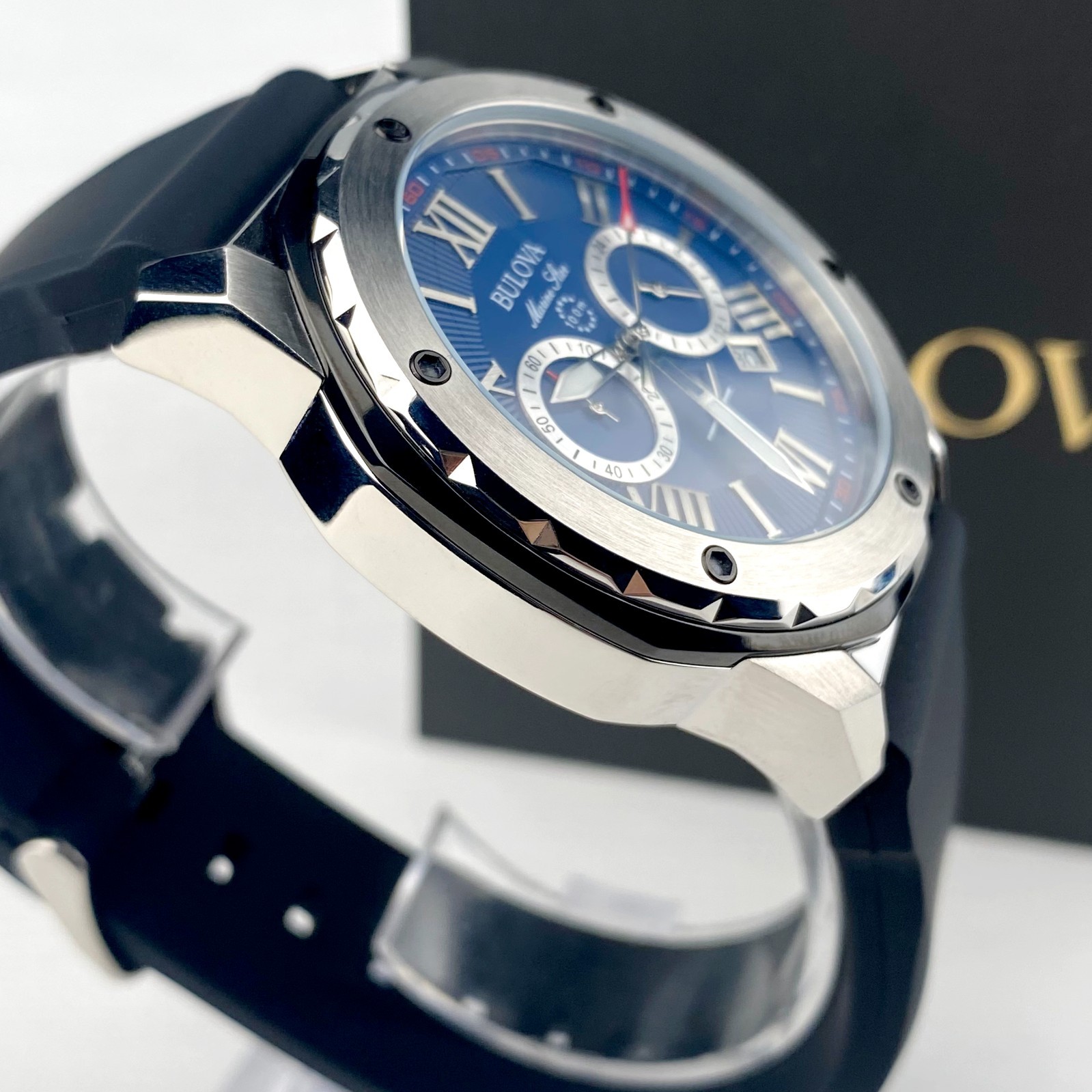 Bulova Marine Star 98B258 Men’s Watch 44MM Blue Dial Quartz Men’s Watch