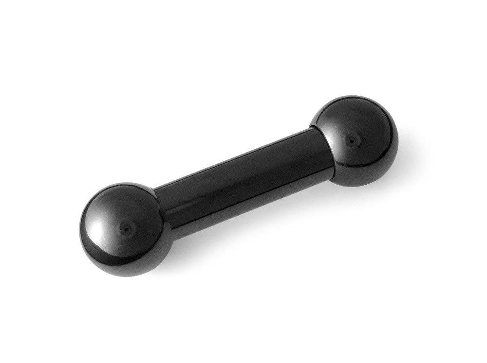 316L Black PVD Coated Surgical Steel Straight Barbell 4g 4 gauge