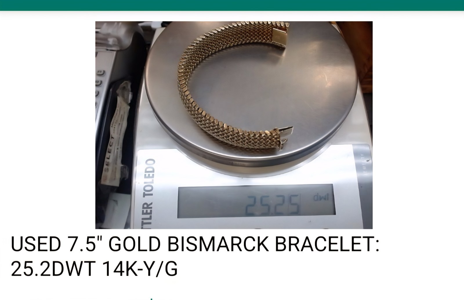 Ross-Simons 14k Yellow Gold Bismarck Chain Bracelet 7.5 in, No Stone