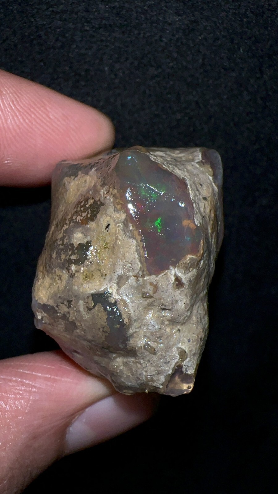 Multi Fire Opal Rough 128.50 Carat Natural Ethiopian Opal Raw Welo Opal Gemstone
