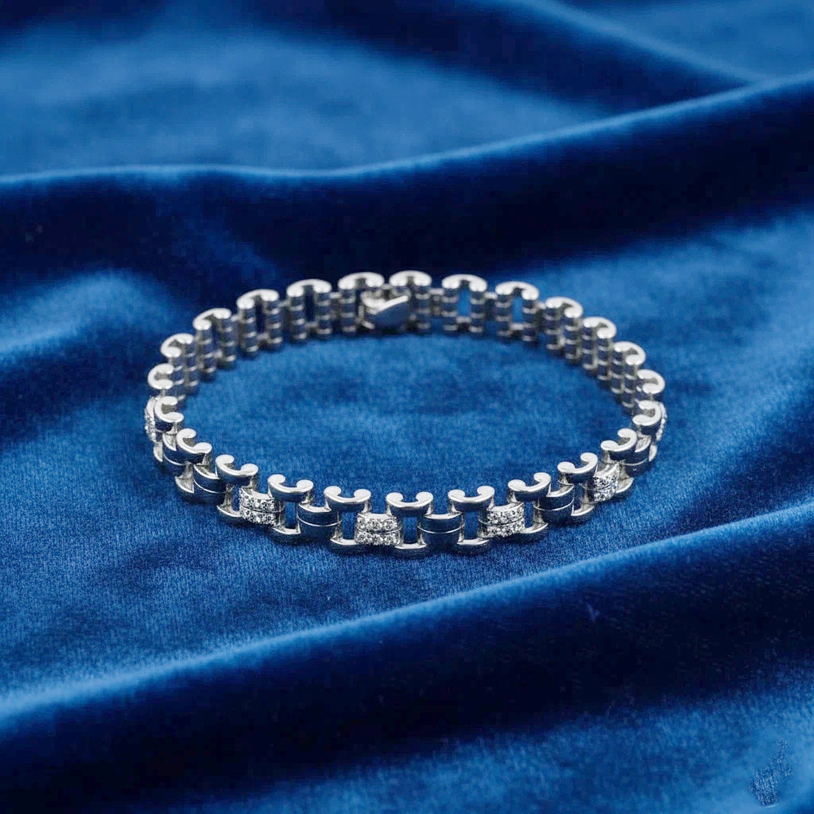 3.00Cts. Certified White Diamonds Bracelet In 925 Silver – Tariffs Free