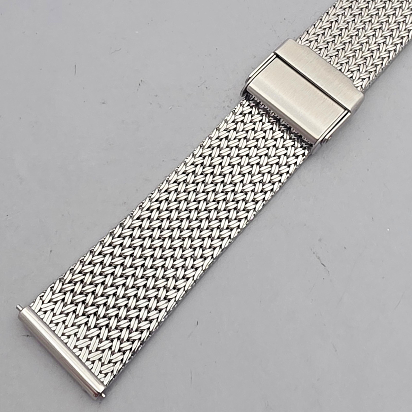 Unbranded Stainless steel mesh watchband/Bracelet 20mm Woven Texture