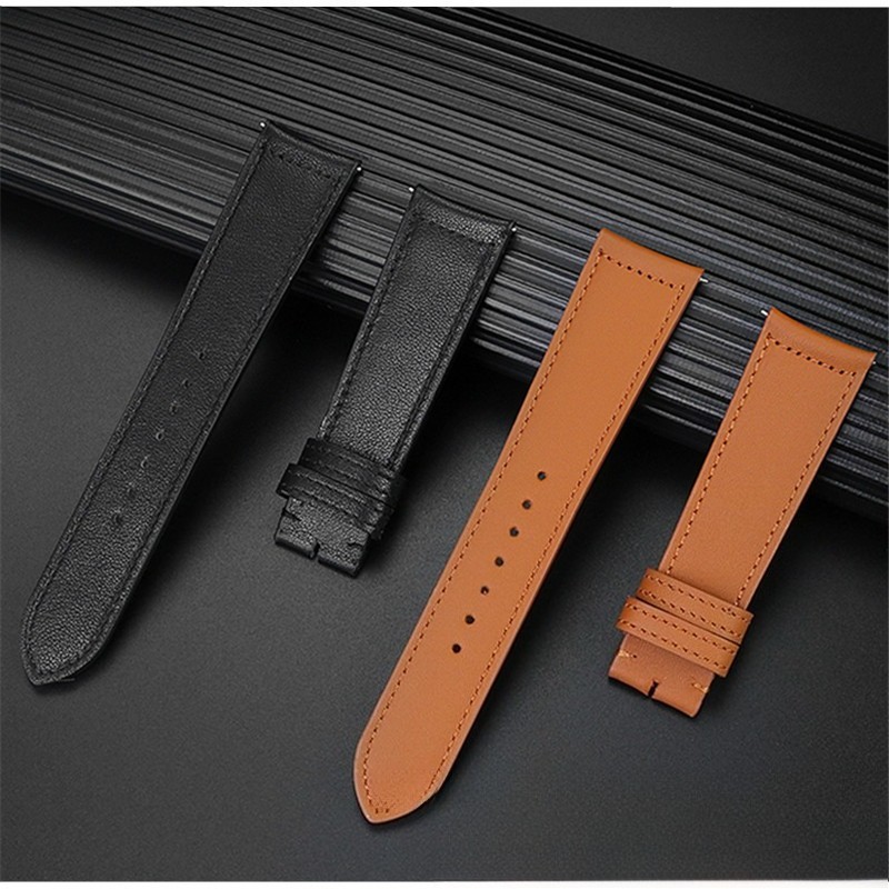 For Jaeger-LeCoultre Curved Quick Release Genuine Leather Watch Strap 19 20 21mm