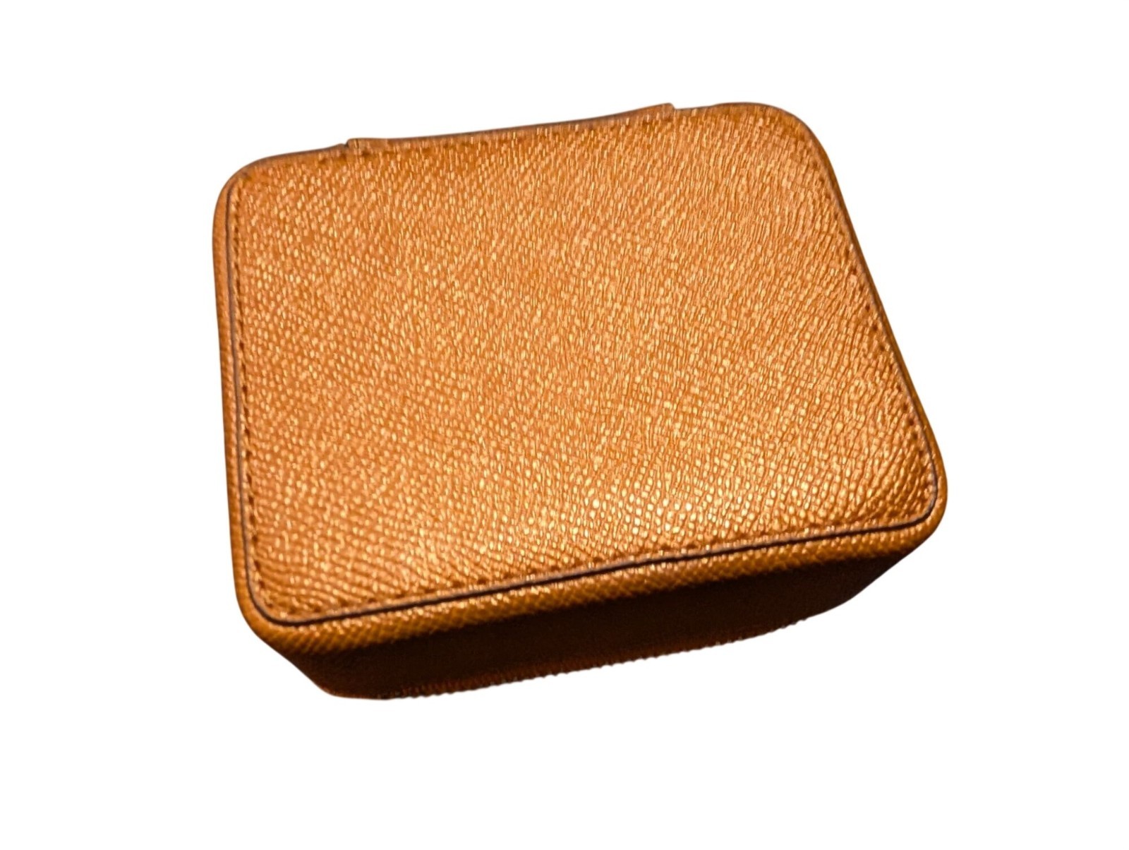 Coach Small Leather Jewelry Travel Case With Zipper