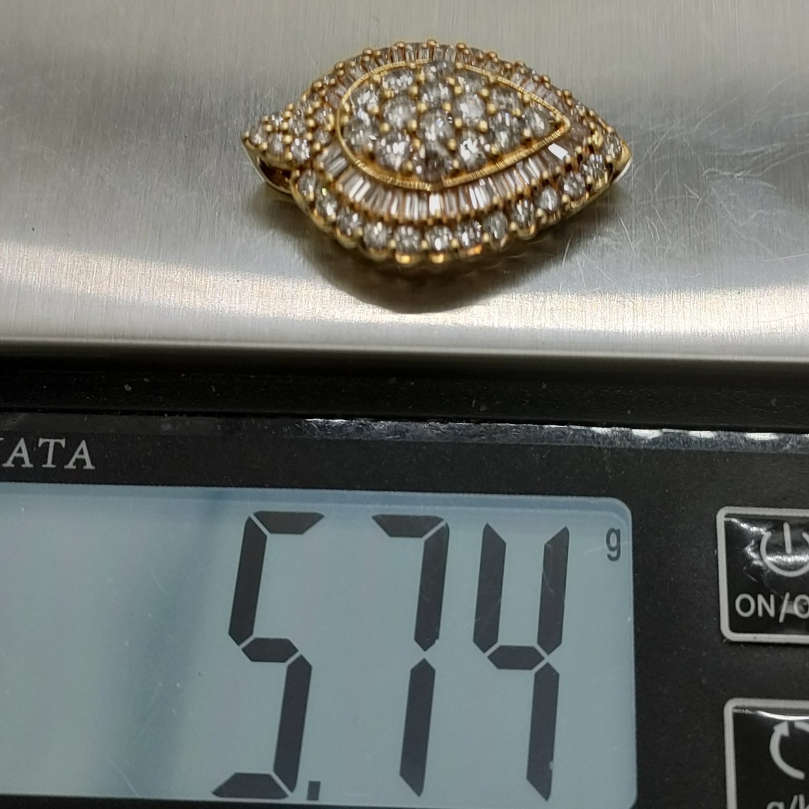 Jewelry Pendant Head Natural Diamond 2.52ct Gold 2662901
