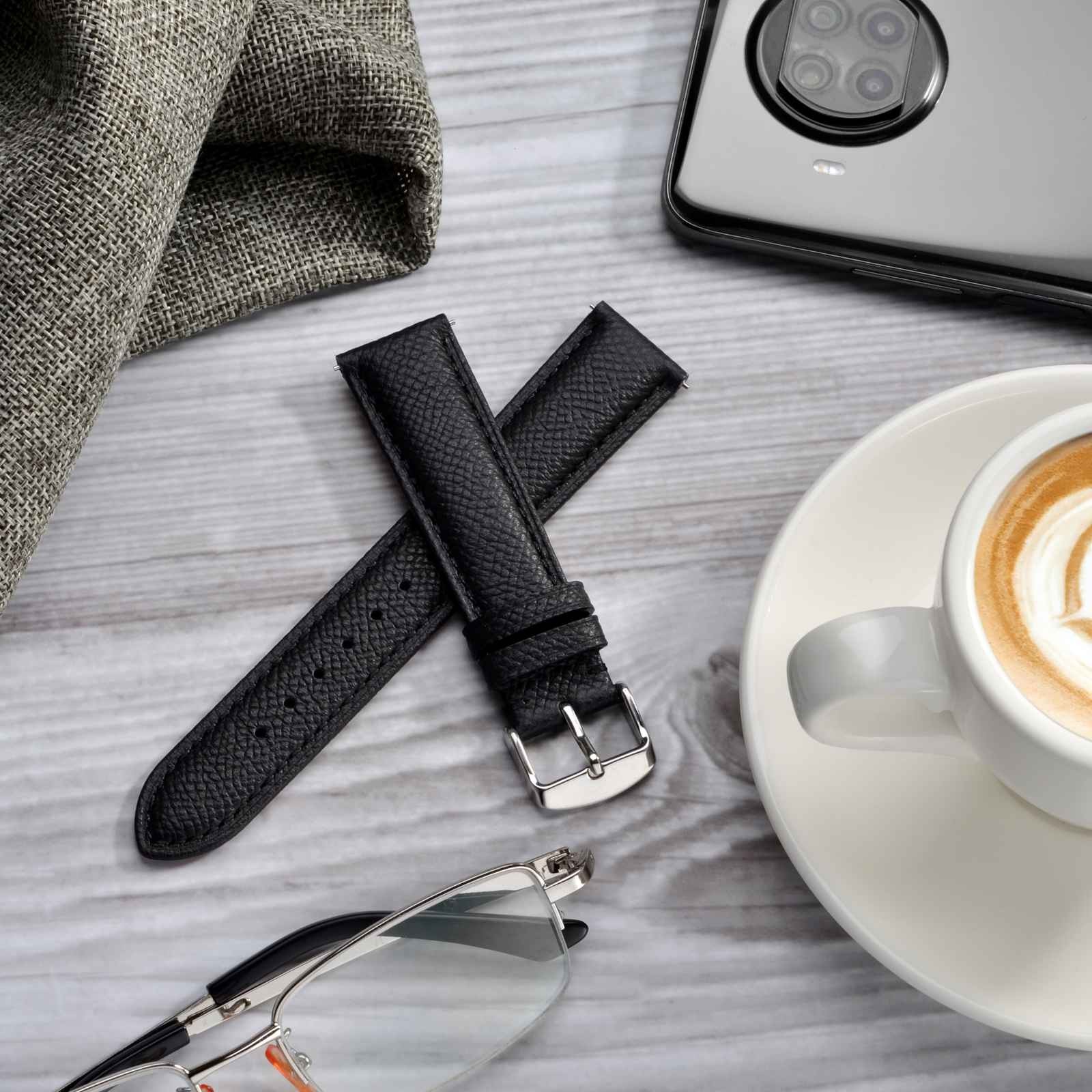 BISONSTRAP Vintage Leather Watch Strap 18mm 20mm 22mm Quick Release Watch Band