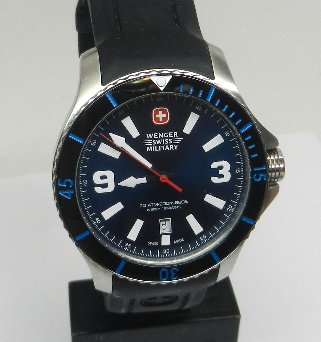 Wenger Swiss Made Military Seaforce Men’s 43mm Army Blue Dial 20 ATM 200M Watch