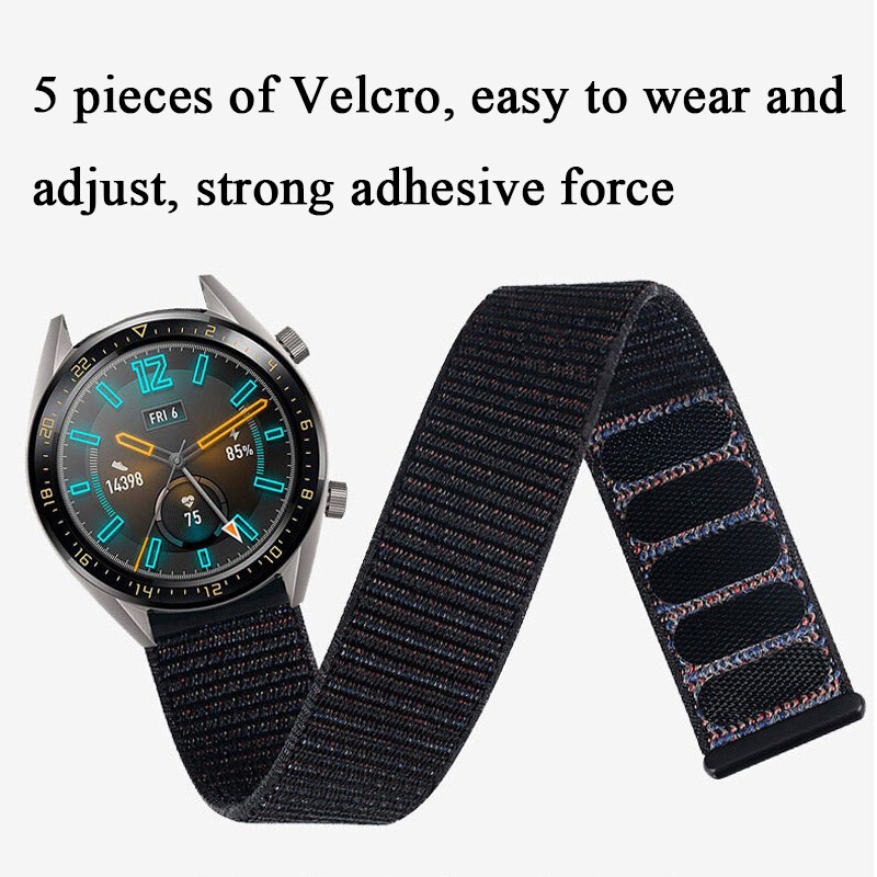 2PCS Nylon Loop Woven Watch Strap Replacement For Smart Watch Bracelet Band