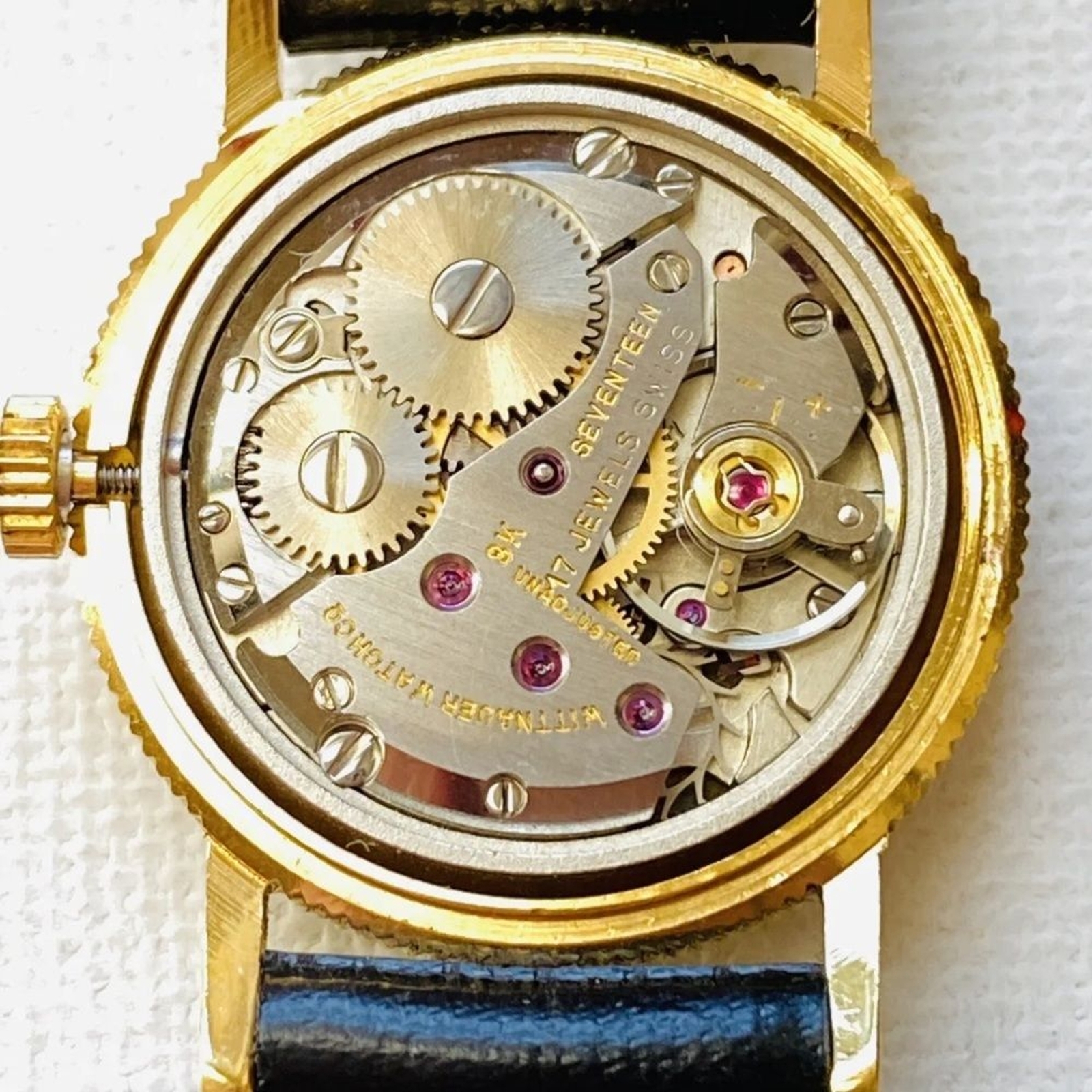 RARE Men’s Vintage 1776 1976 BICENTENIAL WITTNAUER COIN BASE 8KT GOLD WATCH