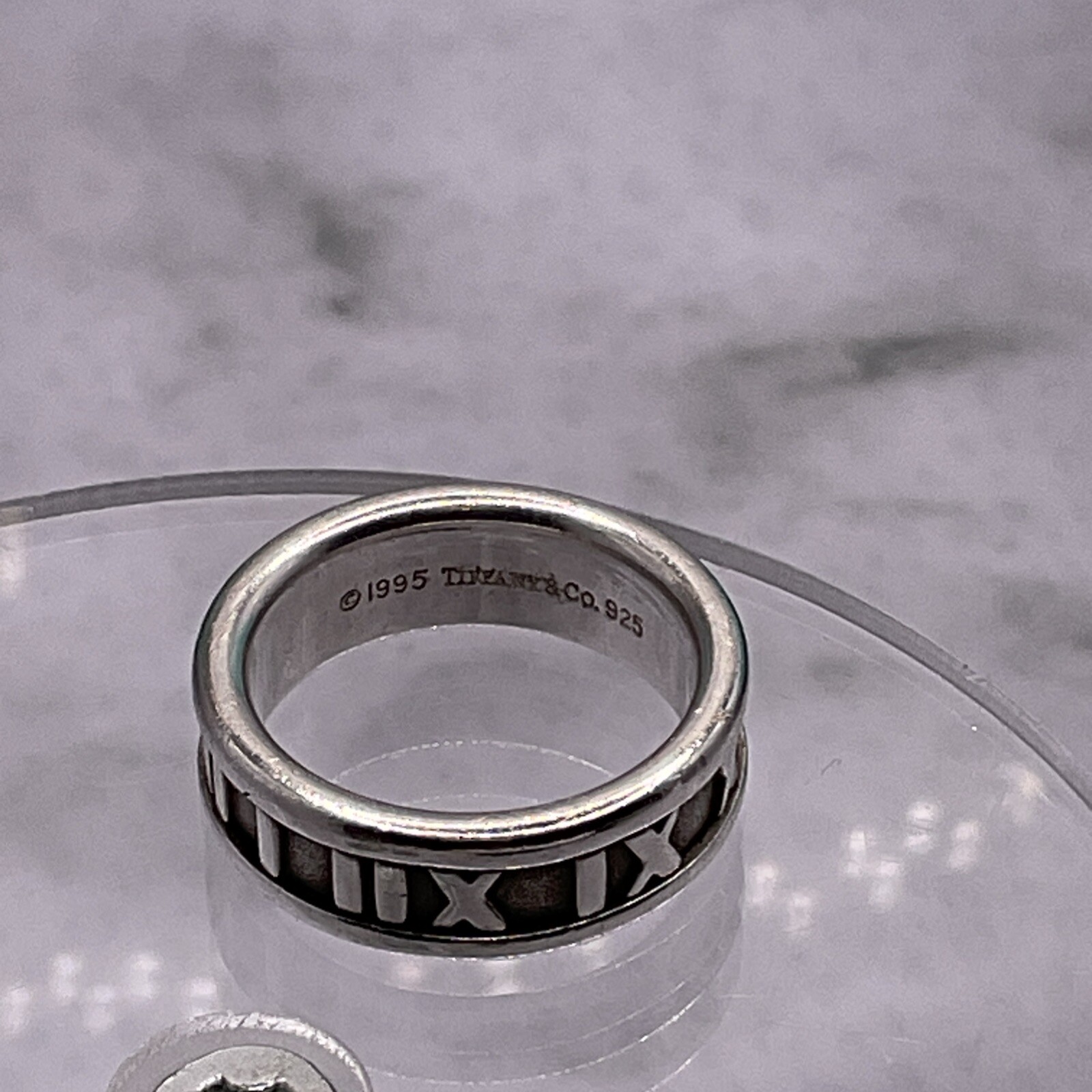 Tiffany & Co. 925 Atlas Ring. UK: K US: 5, U:50 .boxed & Pouch. 6.2mm Band.