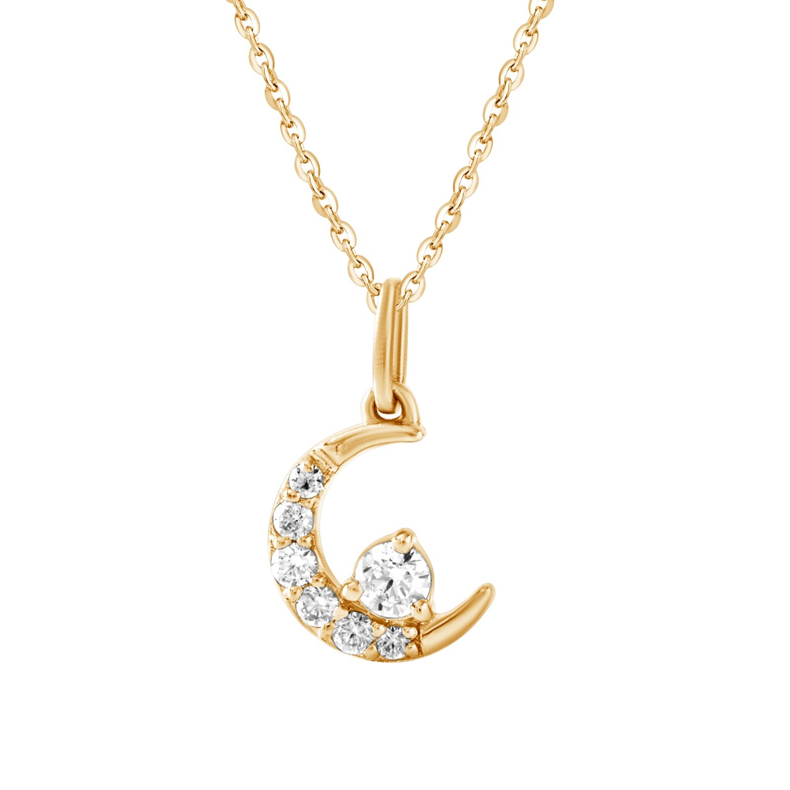 0.15 Ct Round Cut Lab Grown Diamond Women’s Pendant Chain 925 Sterling Silver
