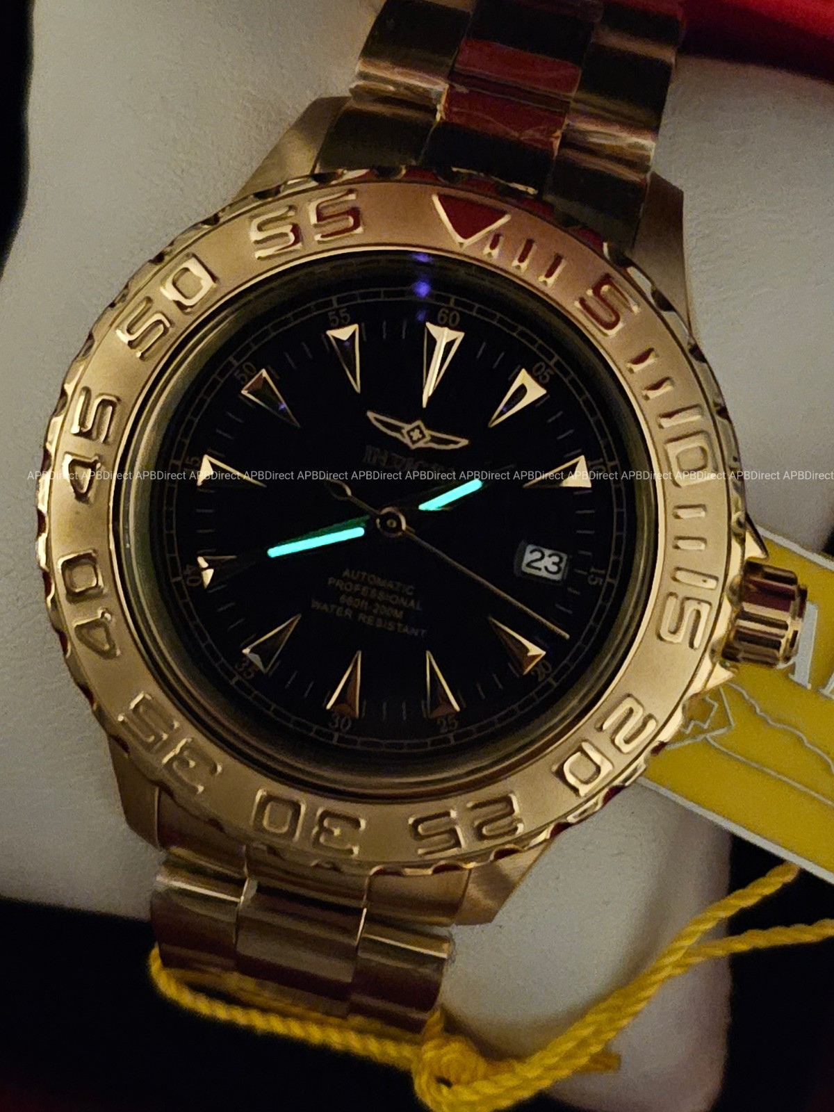 Invicta – Ocean Ghost Automatic – Gold Plated – Exhibition Caseback – mens watch