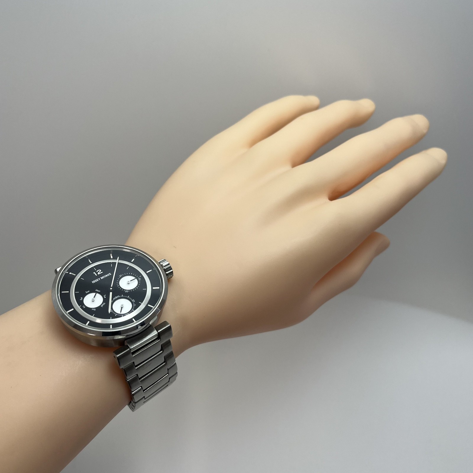 Seiko Issey Miyake Wmini Satoshi Wada Day Date Qz Japan Watch SS Band w/BOX#512B
