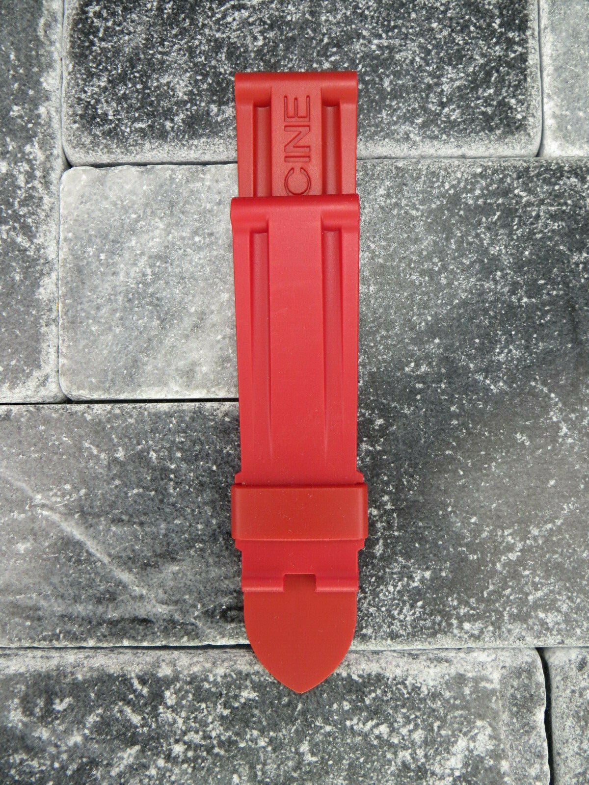 New 26mm PANERAI Rubber Strap Red Tang Band for 22mm Tongue Buckle x1
