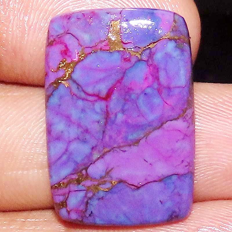 23.85CT Purple Copper Turquoise Bronze CUSHION Cabochon 19X28X4mm Loose Gemstone