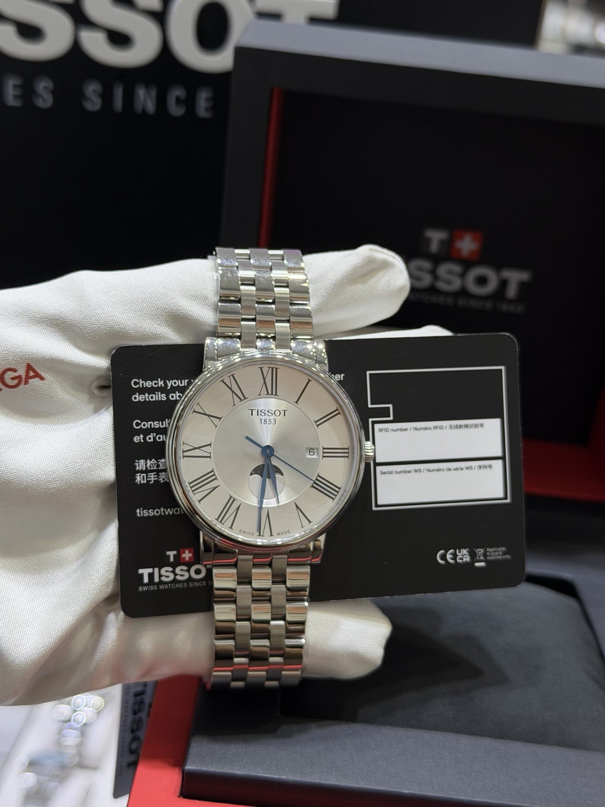 Tissot Carson Moon Phase Quartz Silver Dial Men’s Watch T1224231103300