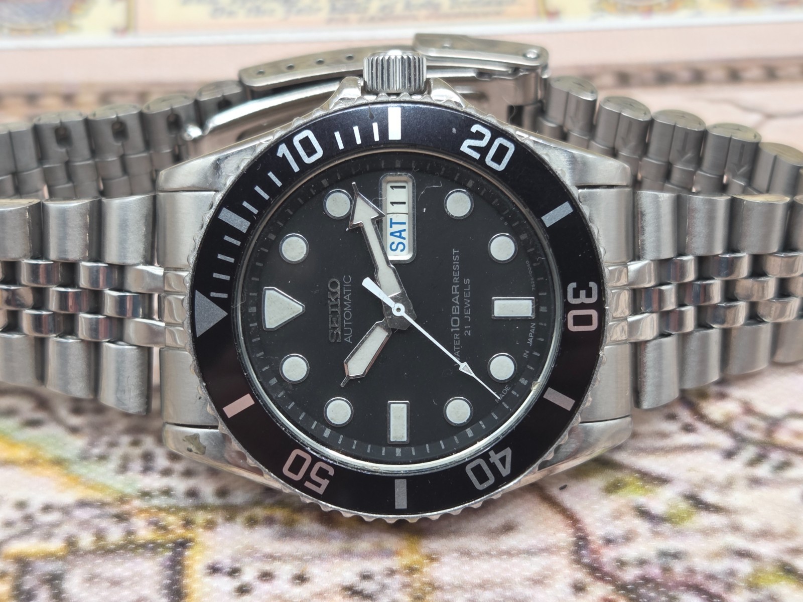 Seiko Mens Automatic Watch SKX031 Scuba Divers 100M 7S26-0040 February 1997 BOX