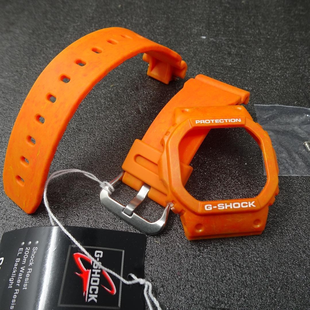 New G Shock DW5600WS 4 Bezel Belt Parts Orange