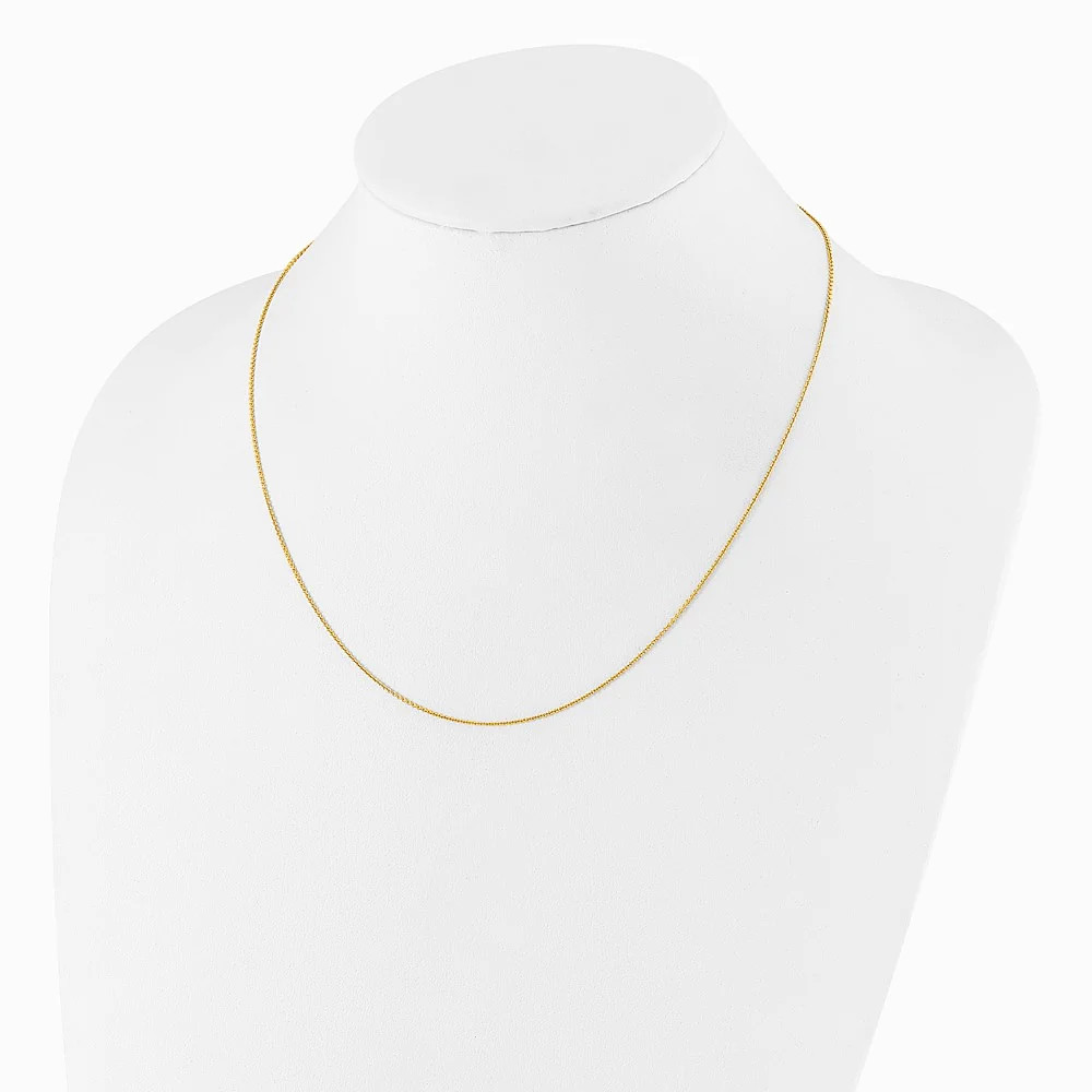 Sterling Silver Gold-Plated Adjustable .95mm Rolo Chain Necklace 22″-30″