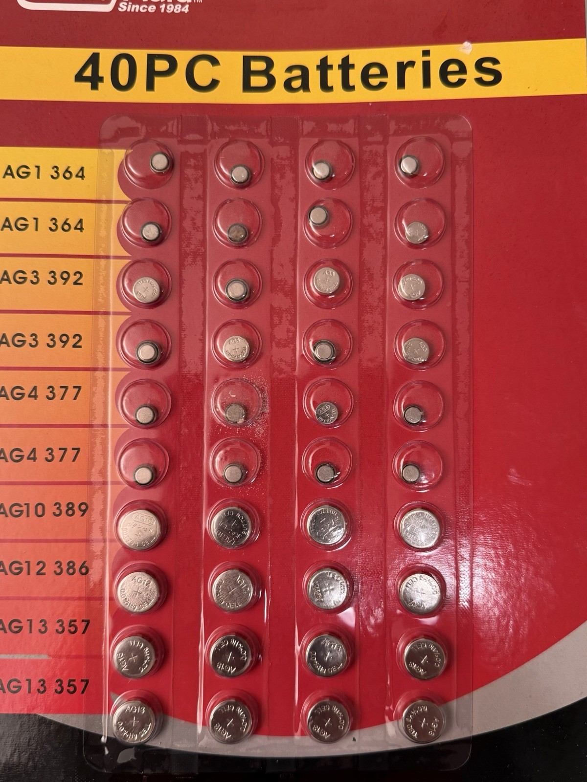 Watch Batteries 2 Packs of 40, total of 80 batteries Perfect For Watch Repair.