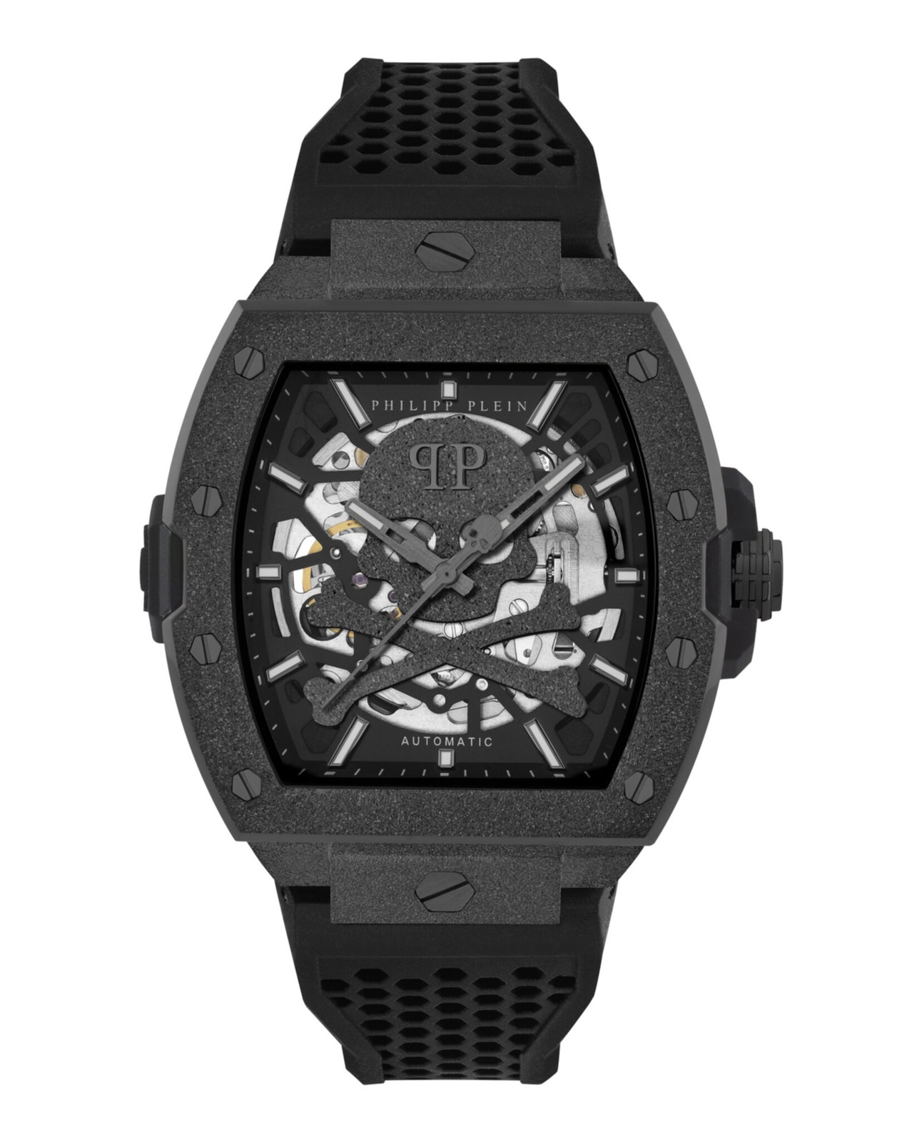 Philipp Plein Mens Black 44mm Strap Fashion Watch