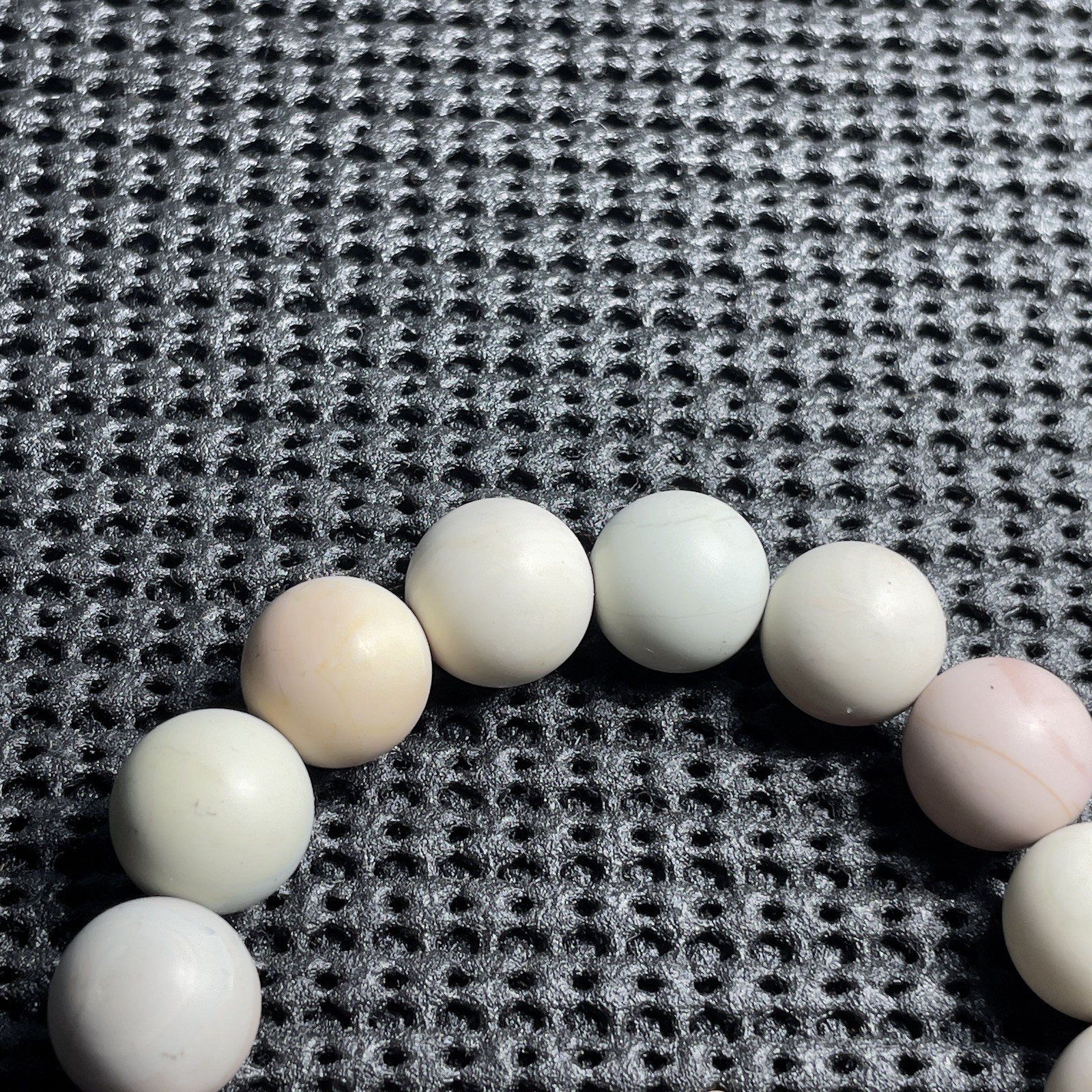 13.5mm 6.69in Matted Natural Alashan Agate Soft Color Bracelet Handmade Jewelry