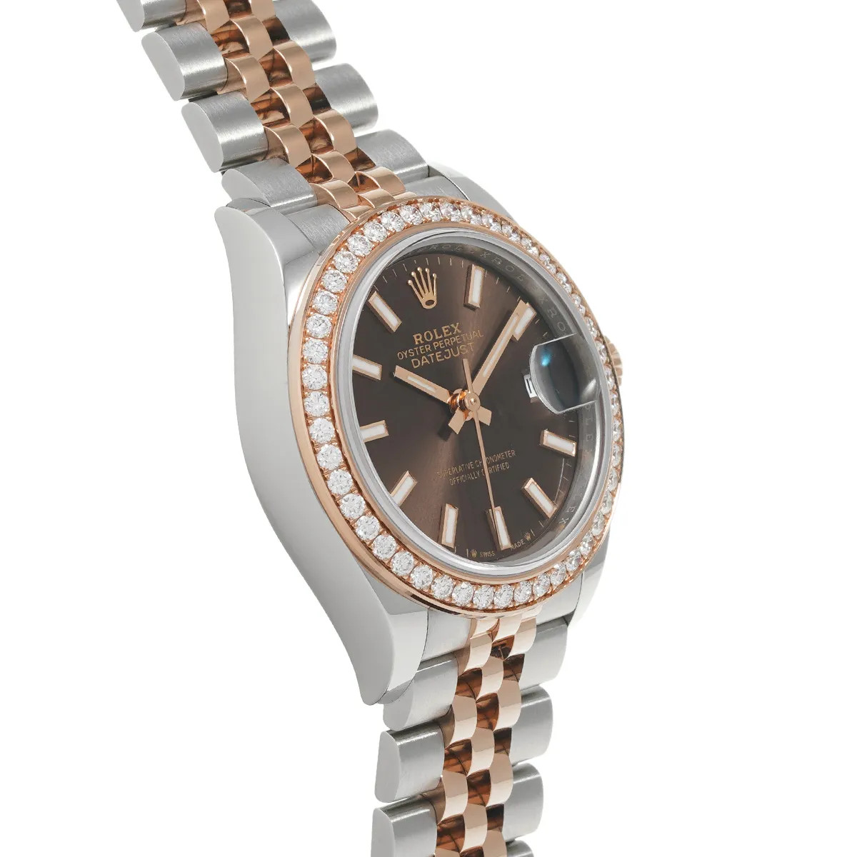 Rolex Datejust 279381RBR 28mm Stainless Steel Brown Wristwatch #WW7798