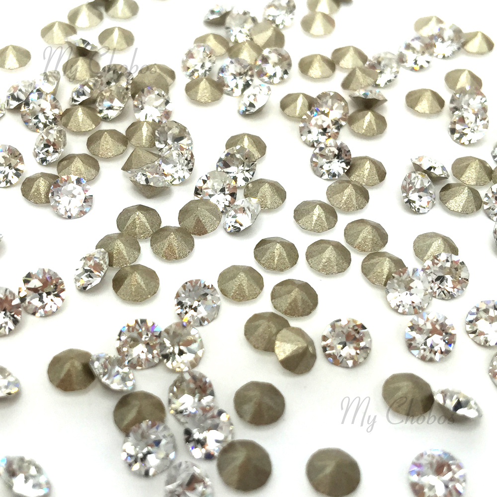 Swarovski 1028 xilion chaton pointed back rhinestones PP6-PP13 clear CRYSTAL 001