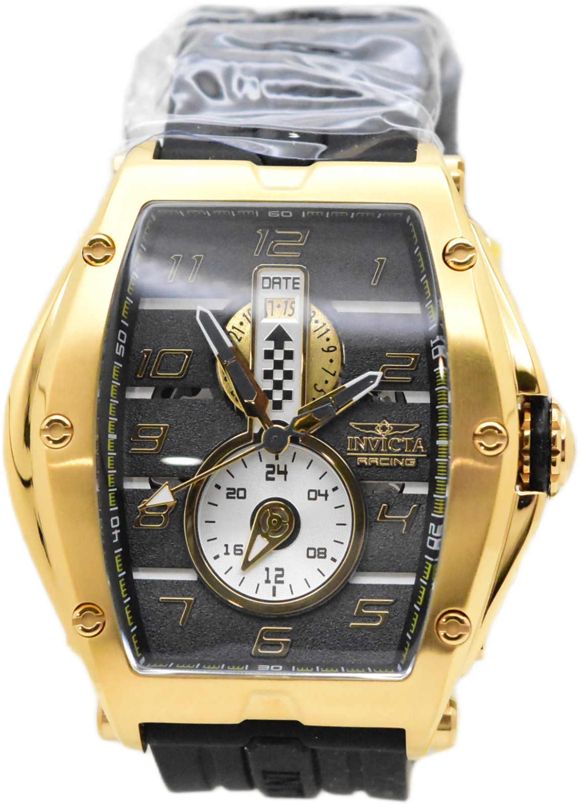 Invicta S1 Rally Diablo Racing RPM Men’s 50mm Black Gold Quartz Watch 47386