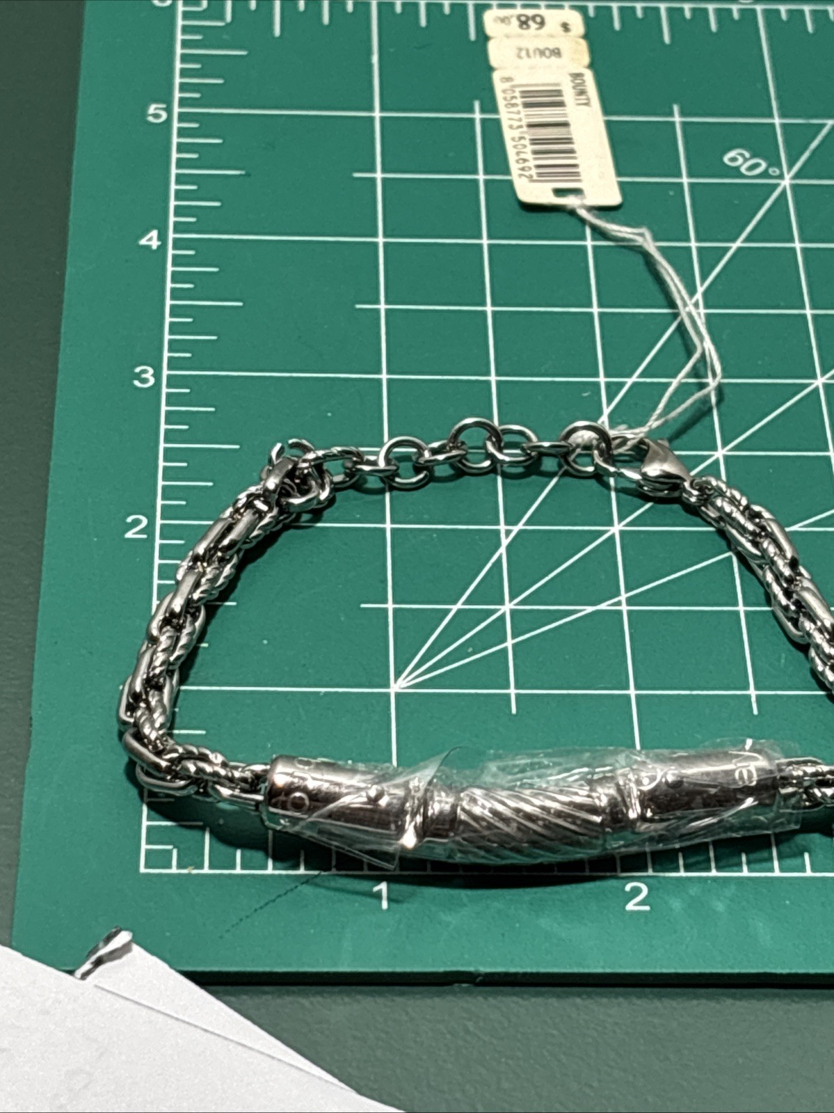 New On Tag Unisex Broadway Bounty Stainless Steel Intricate Woven Chain Bracelet