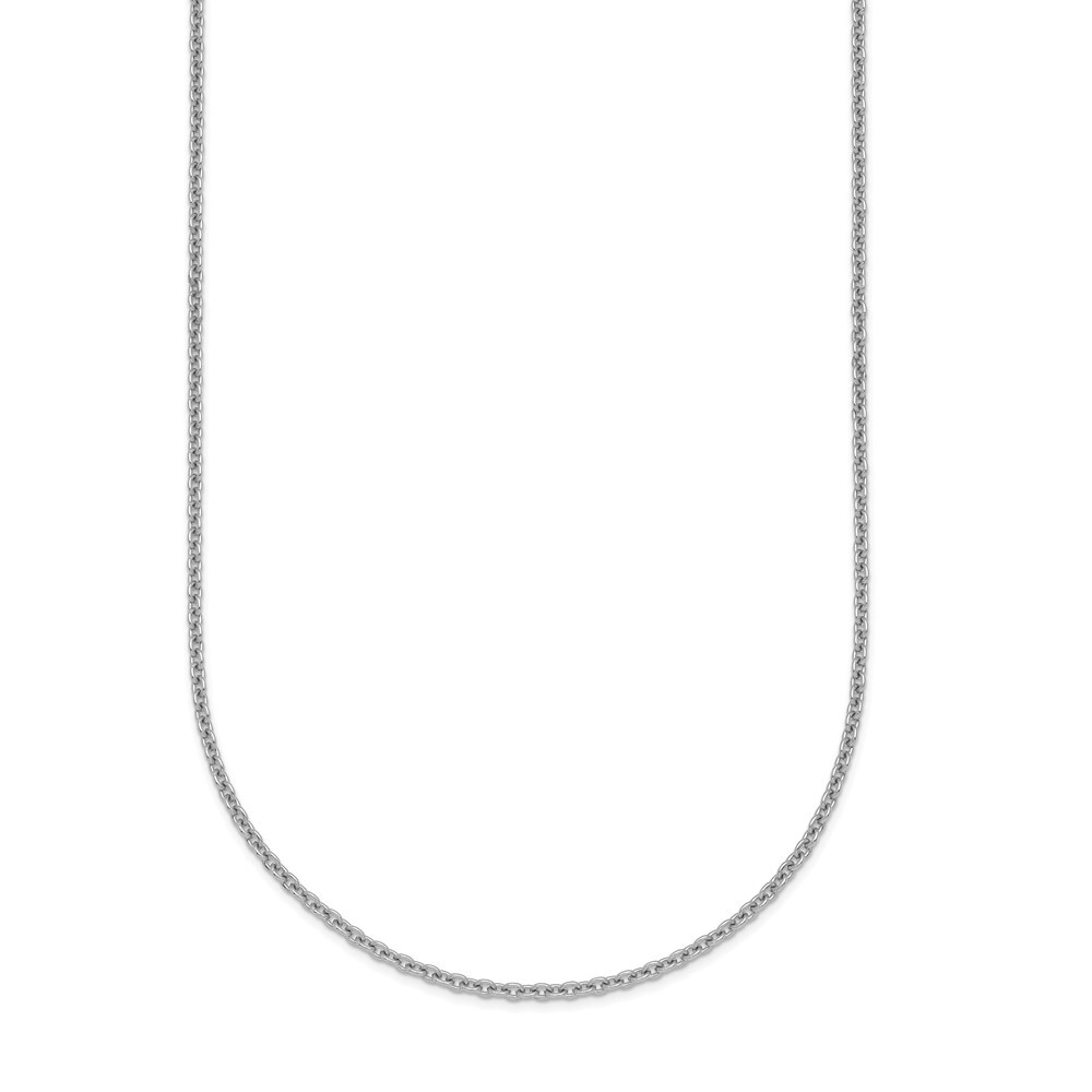 950 Platinum Polished 1.6mm Solid Cable Chain Necklace 24″- 6.16gram
