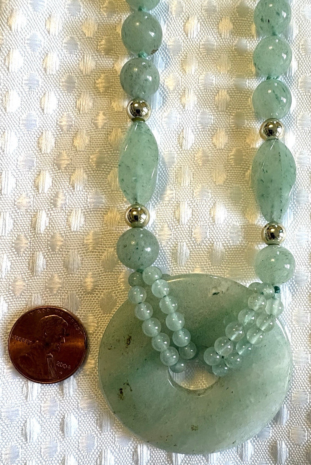 5pc LOT~ASIAN inspired JADE, Gemstone,etc~ Pendant NECKLACES & 1 BRACELET