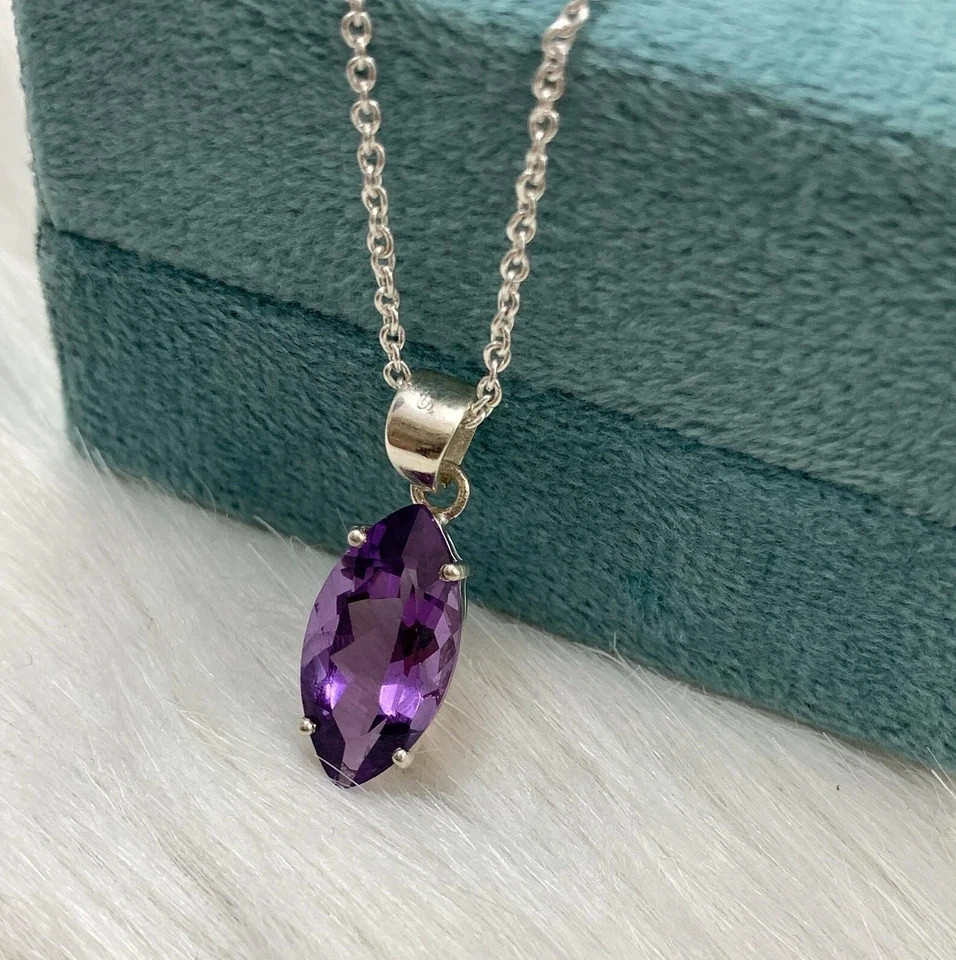 20 Ct Natural Purple Sapphire Marquise 925 Solid Silver Pendant Loose Gemstone