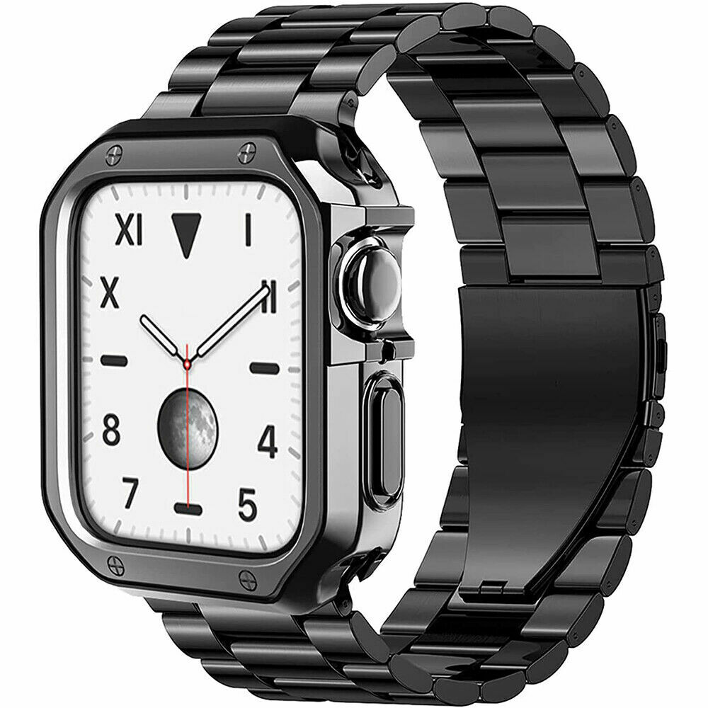 Stainless Steel iWatch Band Strap +TPU Case For Apple Watch Series 9 8 7 6 SE 49