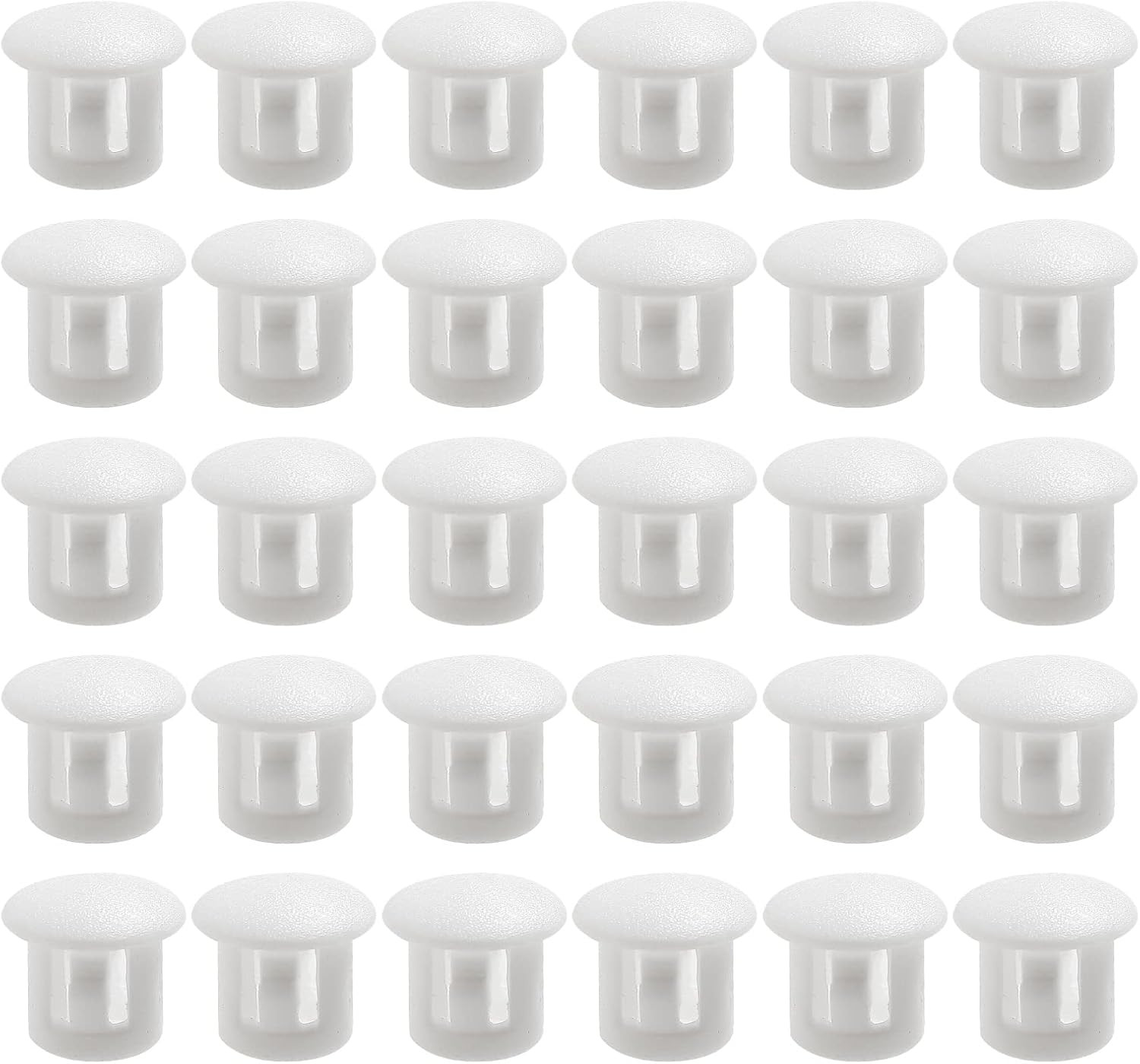 30 PCS Black Hole Plugs – 3/8 Inch Plastic Flush Type Hole Plugs Snap