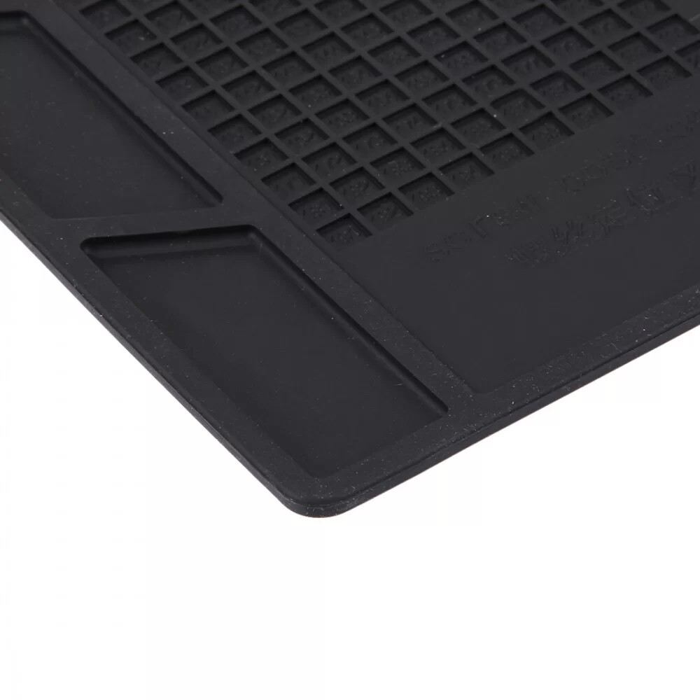 Watchmaker’s Rubber Bench Mat Anti-Slip Pad Jewelry Watch Repair Tools Black