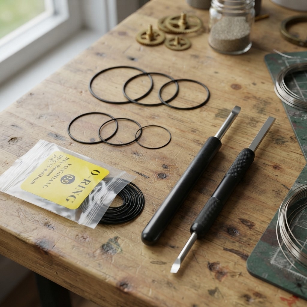 28 PCS Rubber Watch Gasket Set with Tools for Optimal Quartz Watch Maintenance