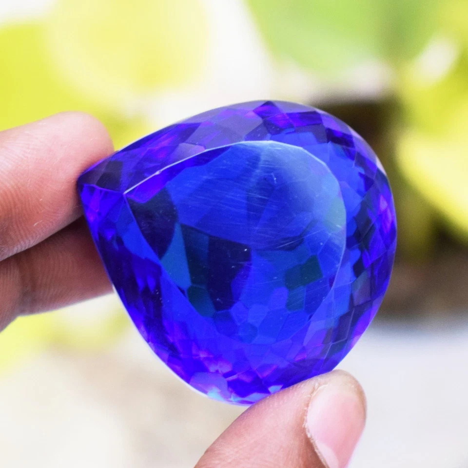 291.10 Carat Flawless Dark Blue Tanzanite Pear Cut Certified Loose Gemstone