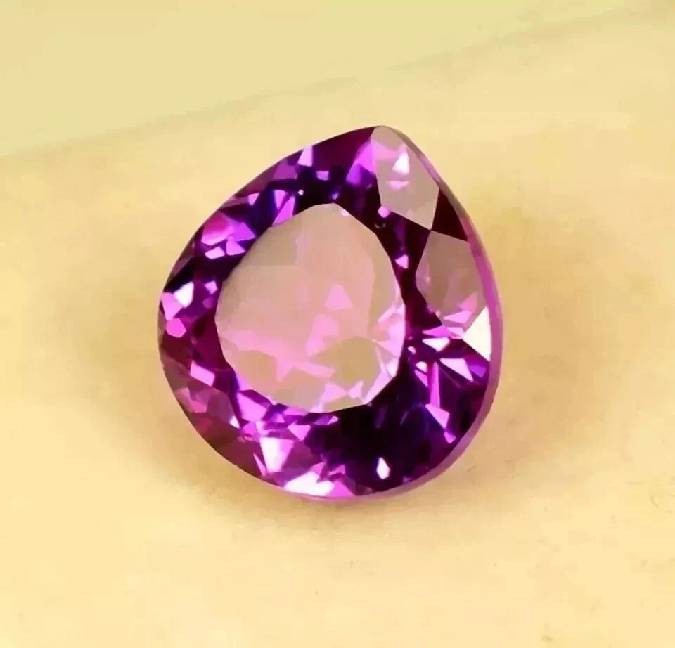 Natural Ceylon 12 Ct Purple Sapphire Pear Cut AGL Loose Certified Gemstone