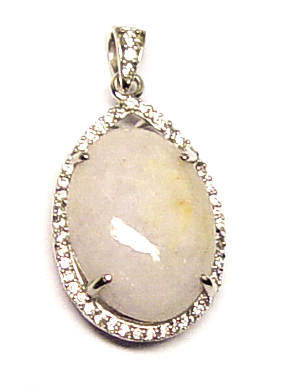Lavender Jadeite Silver.925 pendant, light color, medium quality, large size