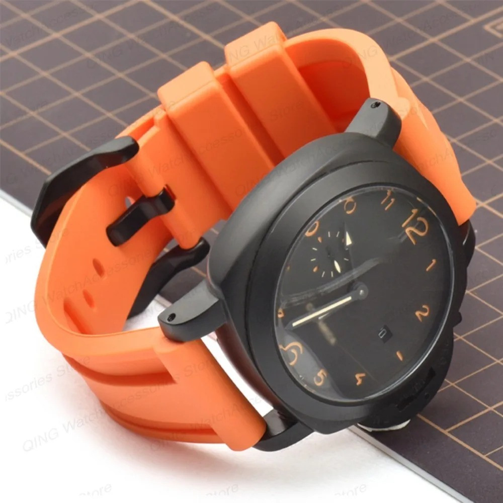 20mm 22mm 24mm 26mm Rubber Strap Silicone WatchBand for Omega Casio Panerai
