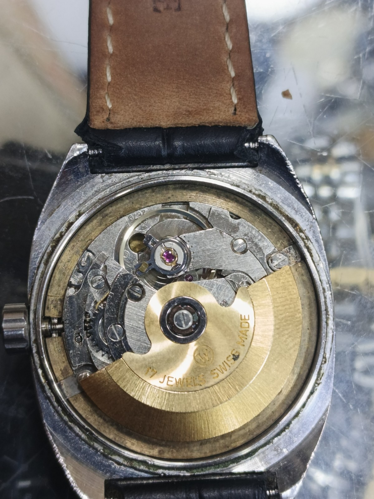 VINTAGE ZODIAC Saddam Hussein Arabic Dial Auto ETA 2879 in ZENITH Steel Case