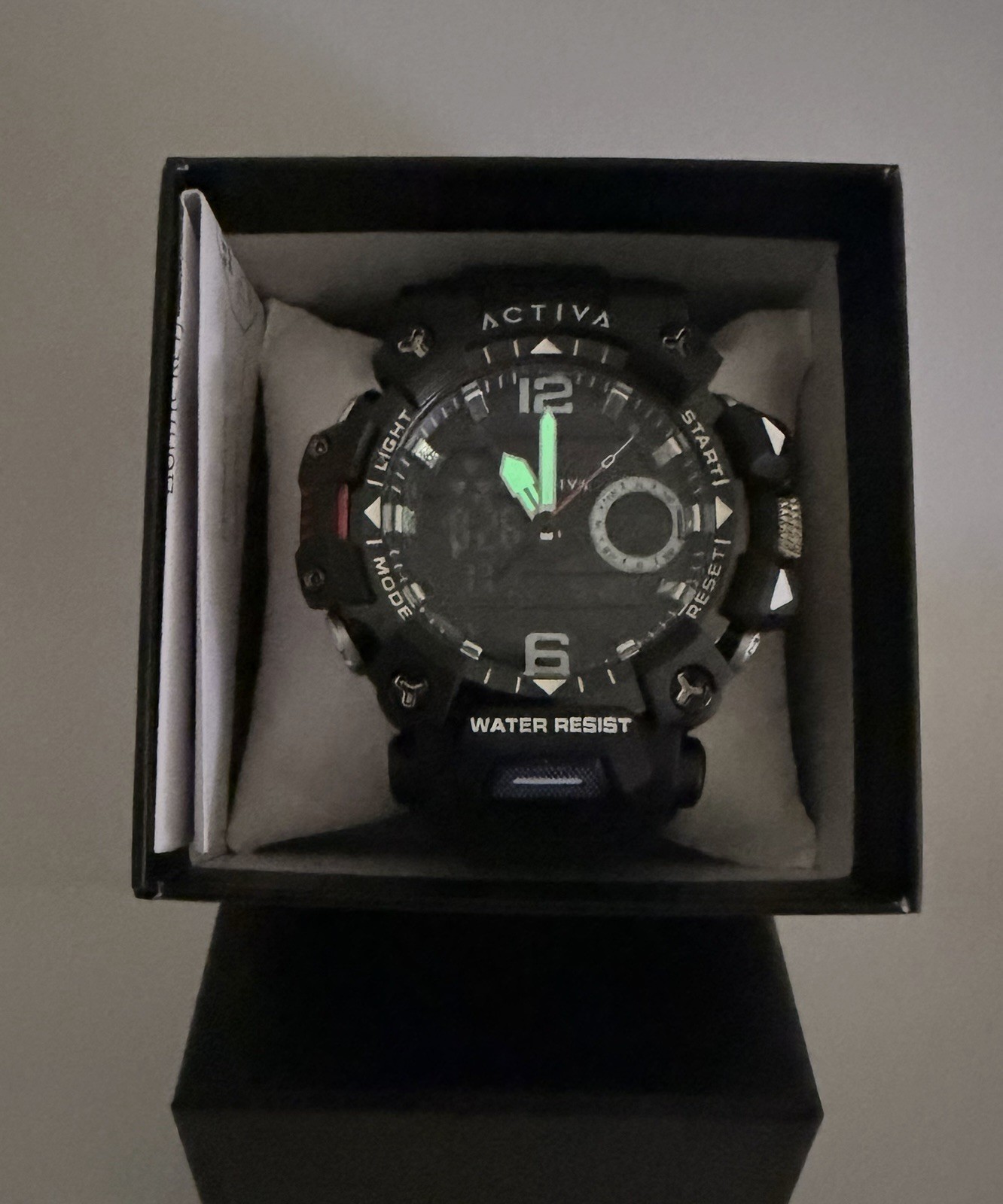 Activa ACW8072-005 Men’s Blue Black Ana-Digi Sport Watch Blue Backlight