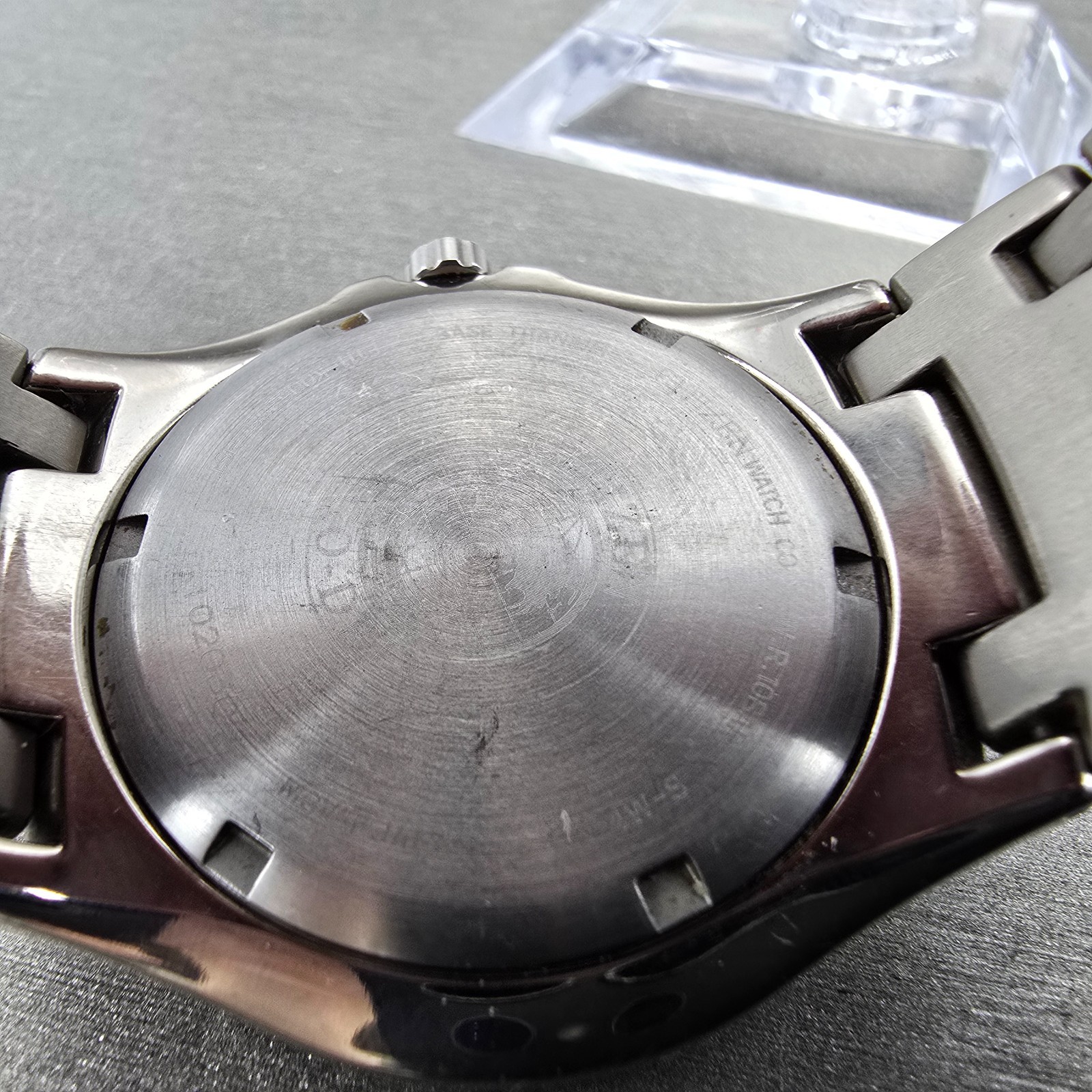 Citizen Eco-Drive Watch Men 41mm Black Dial Titanium Date E111-K006368 Runs